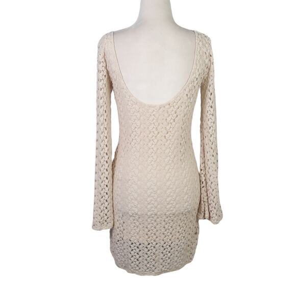 Free People Cream Crochet Mini Dress - Picture 5 of 8